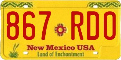 NM license plate 867RDO