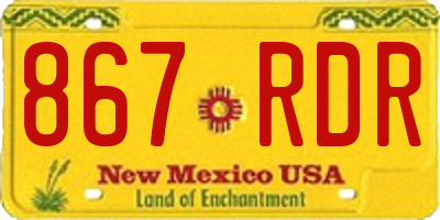 NM license plate 867RDR