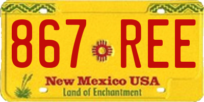 NM license plate 867REE