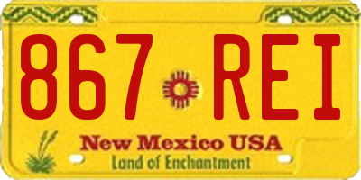 NM license plate 867REI