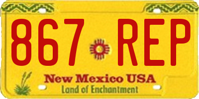 NM license plate 867REP