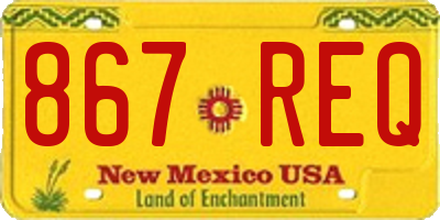 NM license plate 867REQ