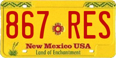 NM license plate 867RES