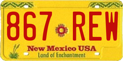 NM license plate 867REW