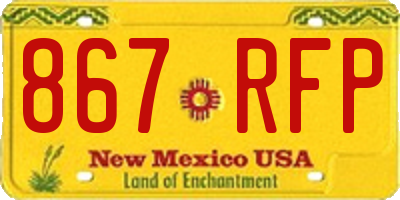 NM license plate 867RFP