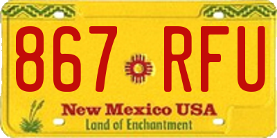 NM license plate 867RFU
