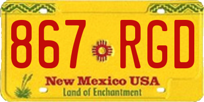 NM license plate 867RGD