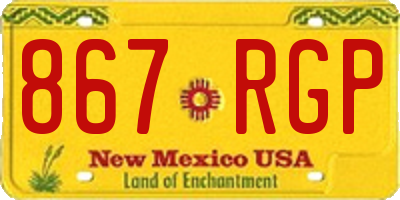 NM license plate 867RGP
