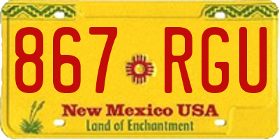 NM license plate 867RGU