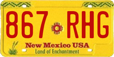 NM license plate 867RHG