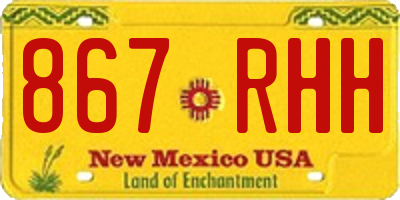 NM license plate 867RHH