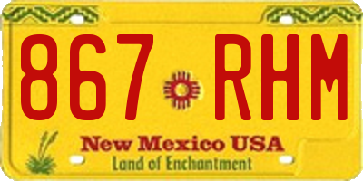 NM license plate 867RHM