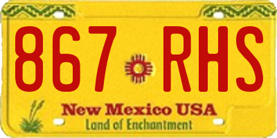 NM license plate 867RHS