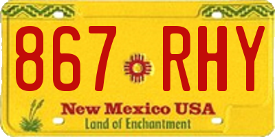 NM license plate 867RHY