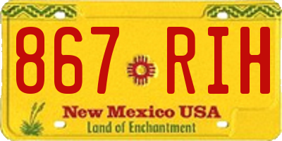NM license plate 867RIH