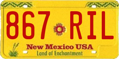 NM license plate 867RIL