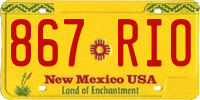NM license plate 867RIO