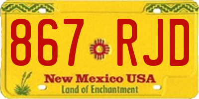 NM license plate 867RJD