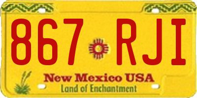 NM license plate 867RJI