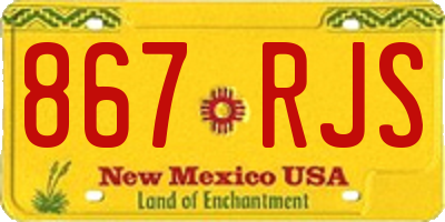 NM license plate 867RJS