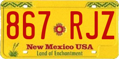 NM license plate 867RJZ