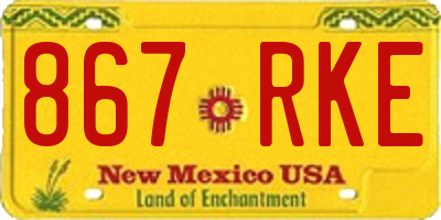NM license plate 867RKE