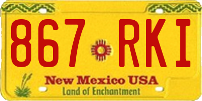 NM license plate 867RKI