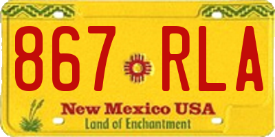 NM license plate 867RLA