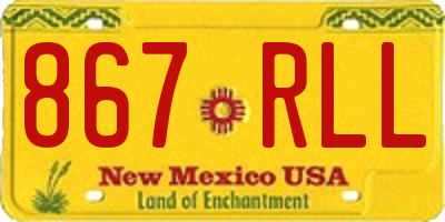 NM license plate 867RLL