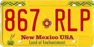 NM license plate 867RLP