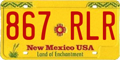 NM license plate 867RLR