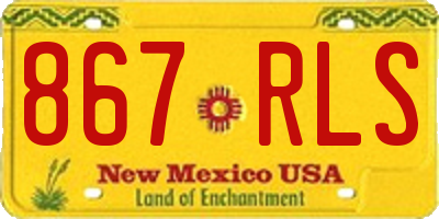 NM license plate 867RLS