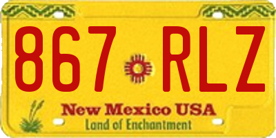 NM license plate 867RLZ