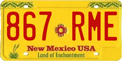 NM license plate 867RME