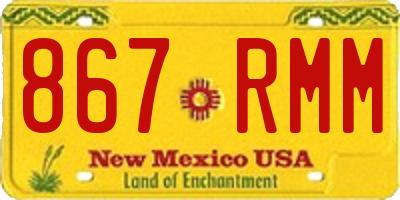 NM license plate 867RMM