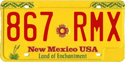 NM license plate 867RMX
