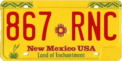 NM license plate 867RNC