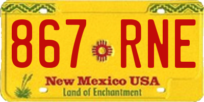 NM license plate 867RNE