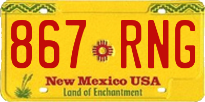NM license plate 867RNG