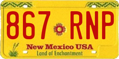 NM license plate 867RNP