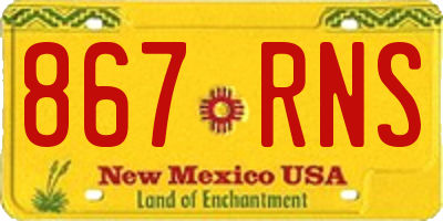 NM license plate 867RNS