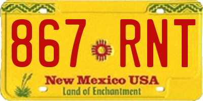 NM license plate 867RNT