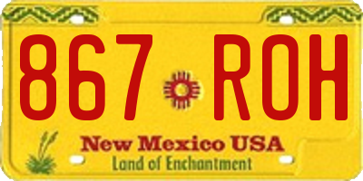 NM license plate 867ROH