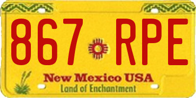 NM license plate 867RPE