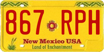 NM license plate 867RPH