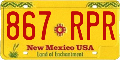 NM license plate 867RPR