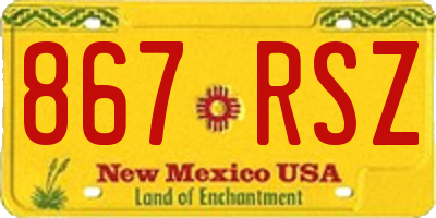 NM license plate 867RSZ