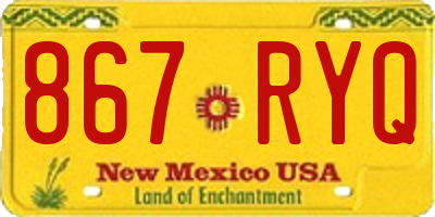 NM license plate 867RYQ