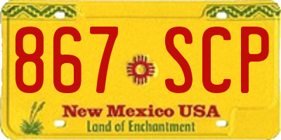 NM license plate 867SCP