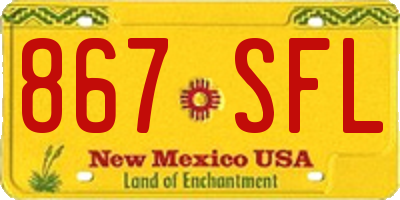 NM license plate 867SFL